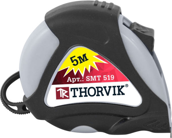 SMT519 Рулетка Thorvik в обрезиненном корпусе, 5 м