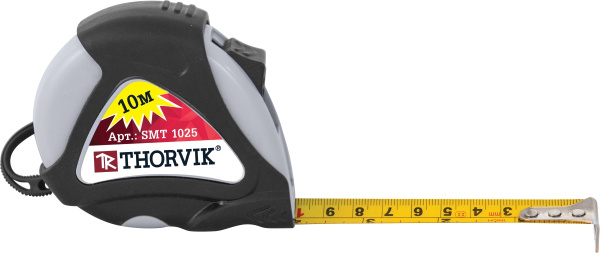 SMT1025 Рулетка Thorvik в обрезиненном корпусе, 10 м